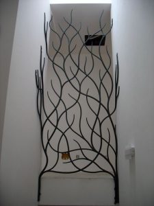 zábradlí-mříž nad schodištěm rodinného domu (Brno - Obřany)