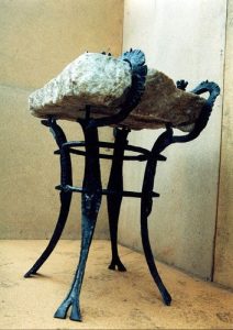 kované šachy - stolek